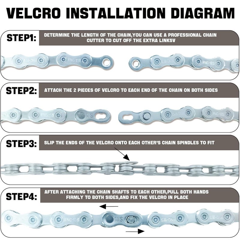 RainFlowwer 6/7/8/9/10/11/12 Speed Bike Chain – High-Strength, Durable & Smooth-Shifting for Road/Mountain Bikes (11-Speed) - Image 4